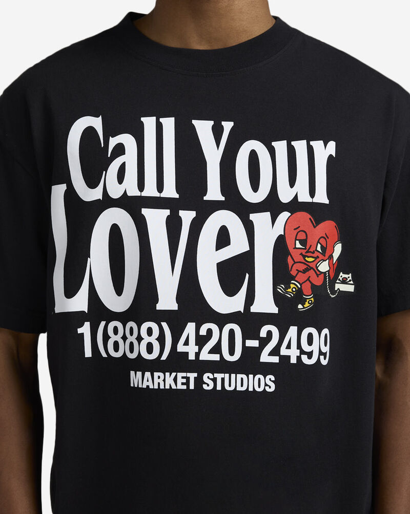 MARKET Call Your Lover Cropped T-Shirt 399002193-BLK Black 3