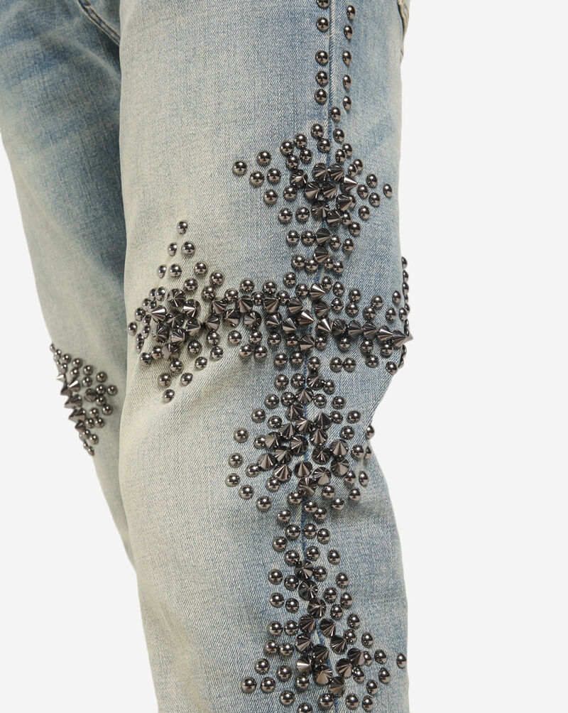 Decibel Studded Cross Denim Jean DECWB503-IND Blue 3