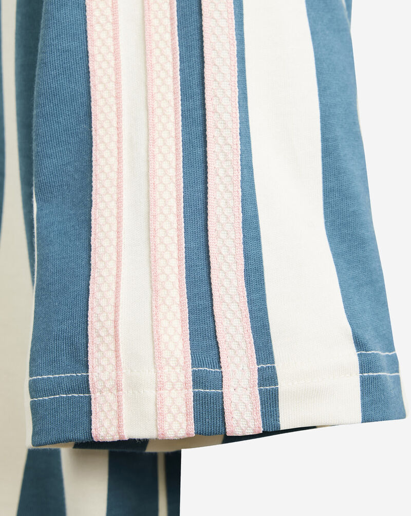 adidas Girls Summer Glow Striped Shirt Dress KC3453-SEMIPINKSPARK Green 5