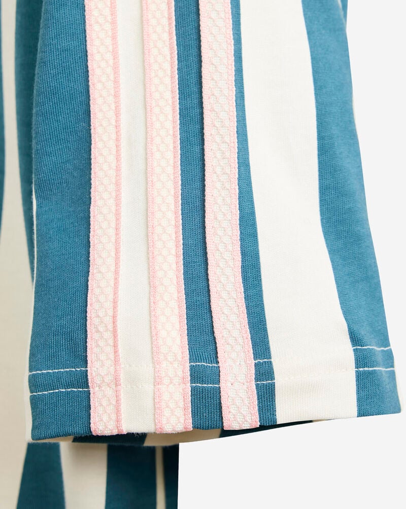 adidas Girls Summer Glow Striped Shirt Dress KC3453-SEMIPINKSPARK Green 5