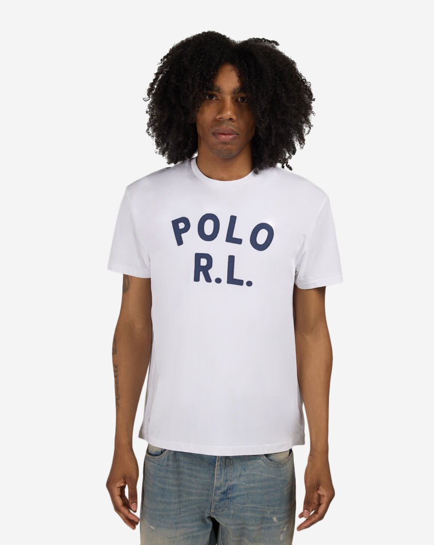 Shop Polo Ralph Lauren Logo Jersey T-Shirt 710B20222003-WHT white