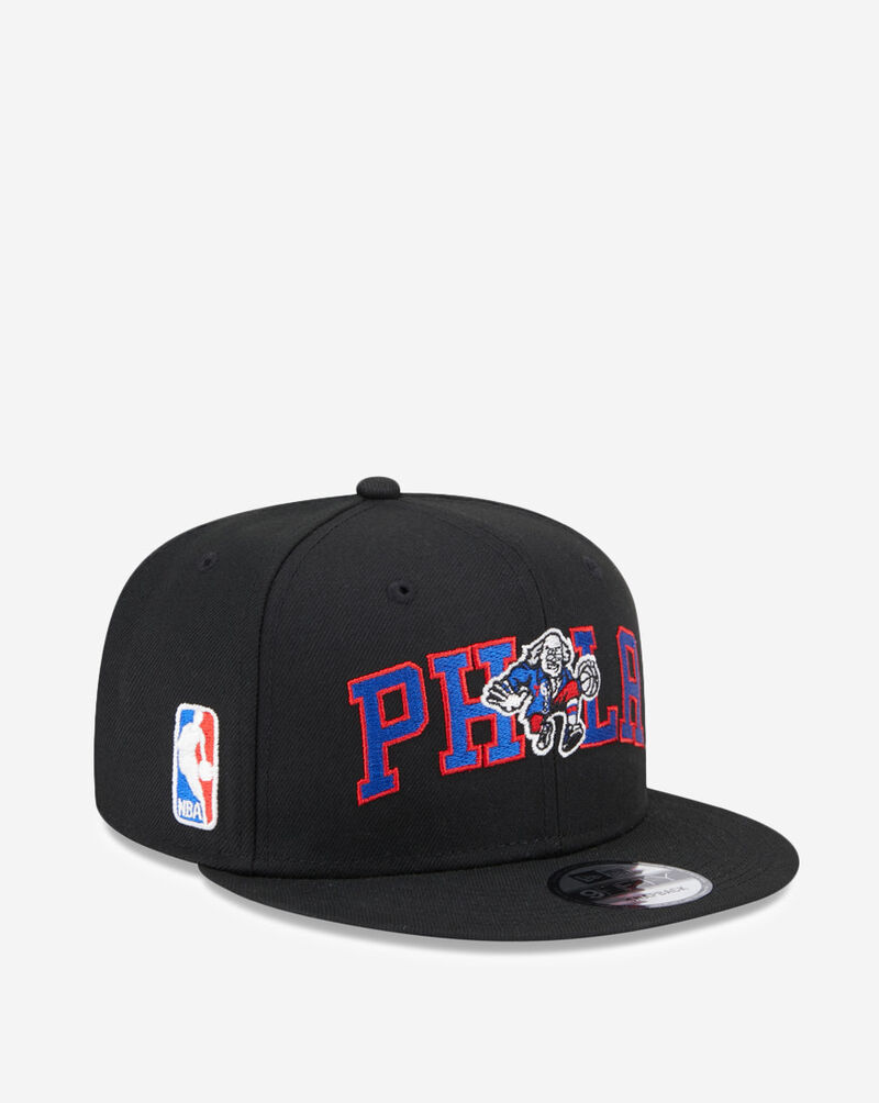 New Era 9Fifty Philadelphia 76ers Logo Blend Snapback Hat 60355977 Black 1
