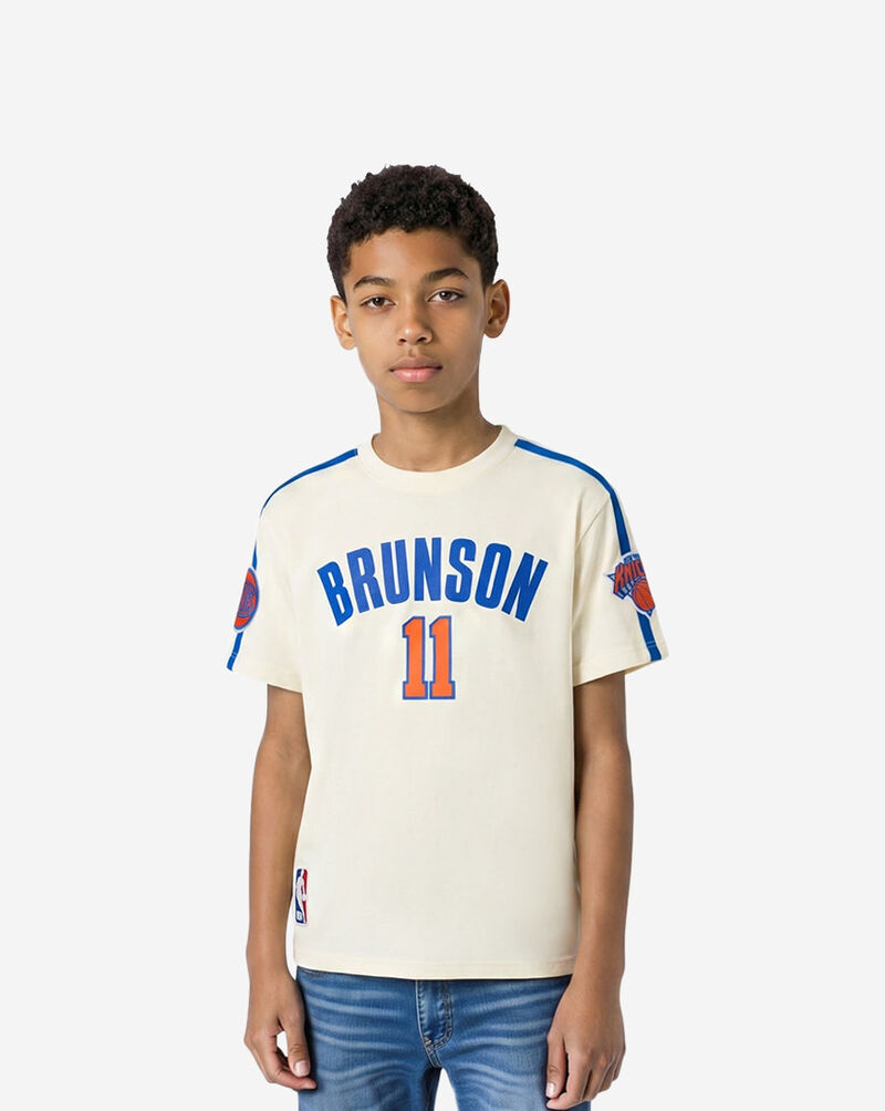 PRO STANDARD Big Boys' New York Knicks Jalen Brunson #11 Classic Taping Tee BNKB1516888-ERB cream 1