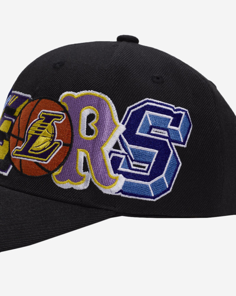 Mitchell  Ness Los Angeles Lakers Hyper Type Pro Crown Snapback Hat HP10412-LALBLCK Black 2