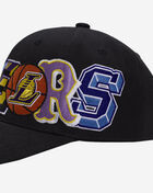 Mitchell  Ness Los Angeles Lakers Hyper Type Pro Crown Snapback Hat HP10412-LALBLCK Black 2