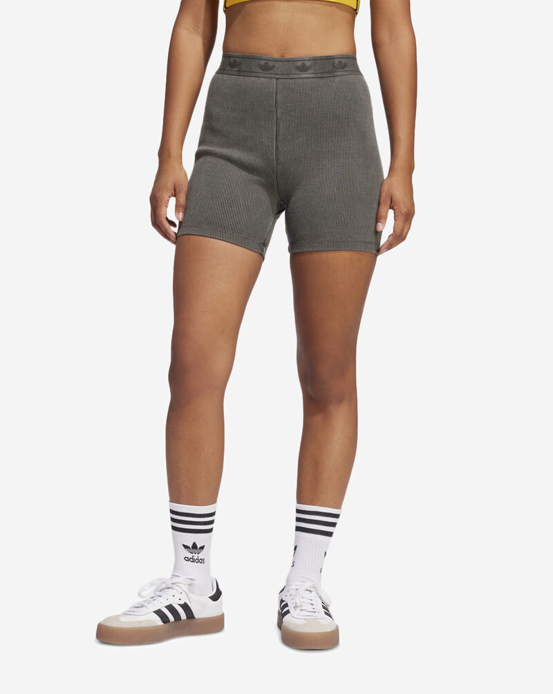 adidas Ribbed Banded Biker Shorts JC7554 Black 1
