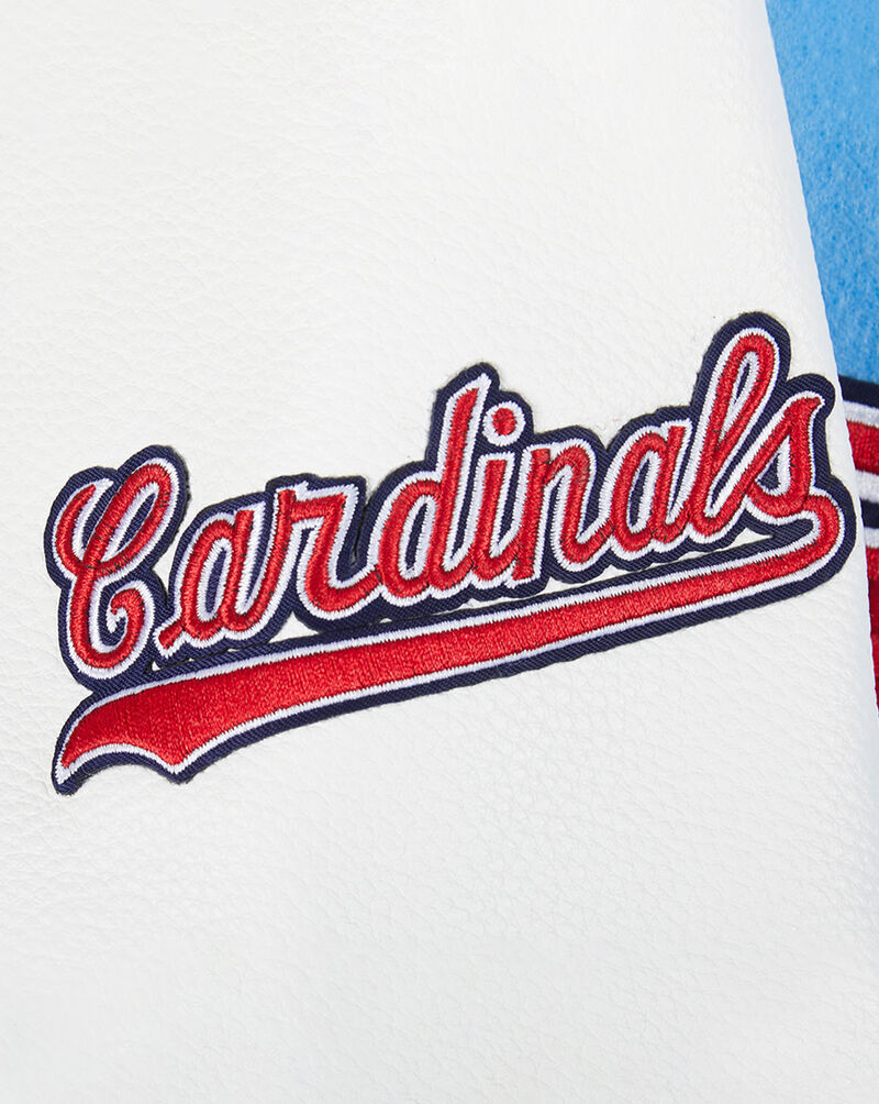 PRO STANDARD Big Boys' St. Louis Cardinals Retro Classic Rib Wool Varsity Jacket  LSCB7315100-UWH Blue 2