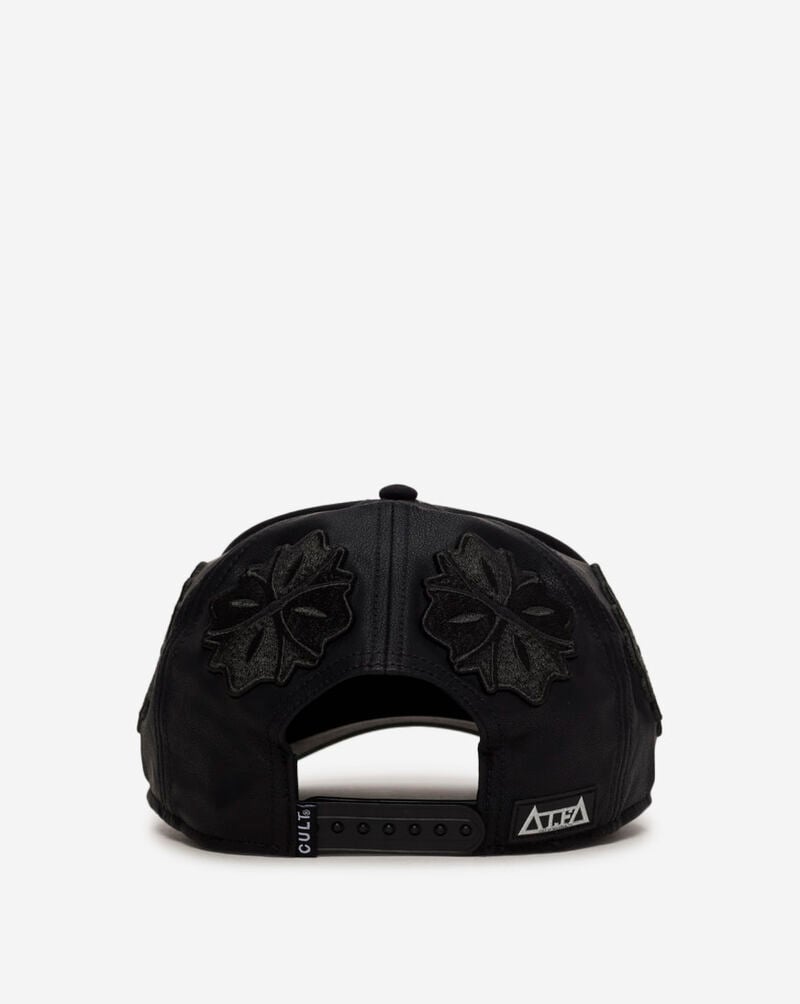 Cult of Individuality Cult x El Alfa Premium Flower 5 Panel A Frame Trucker Hat 625BC-CH112A Black 3