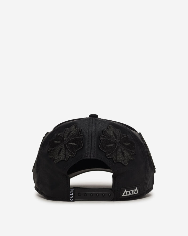 Cult of Individuality Cult x El Alfa Premium Flower 5 Panel A Frame Trucker Hat 625BC-CH112A Black 3