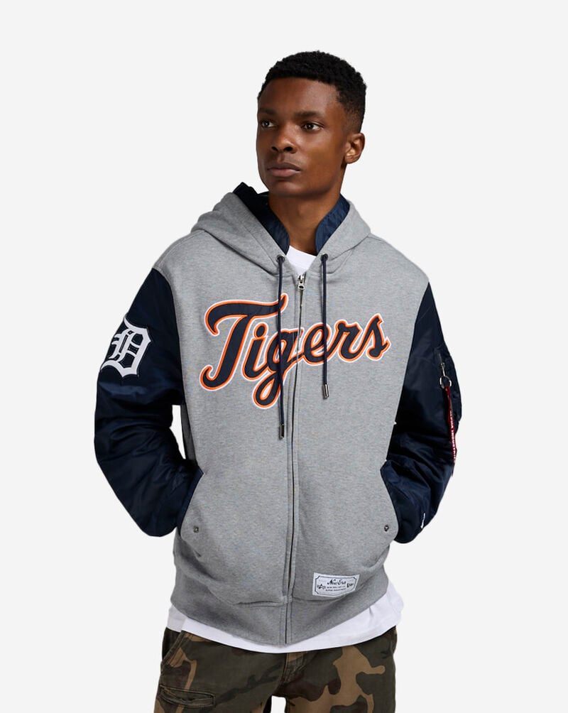 New Era Alpha Industries Detroit Tigers Bomber Jacket 60684029 Blue 1