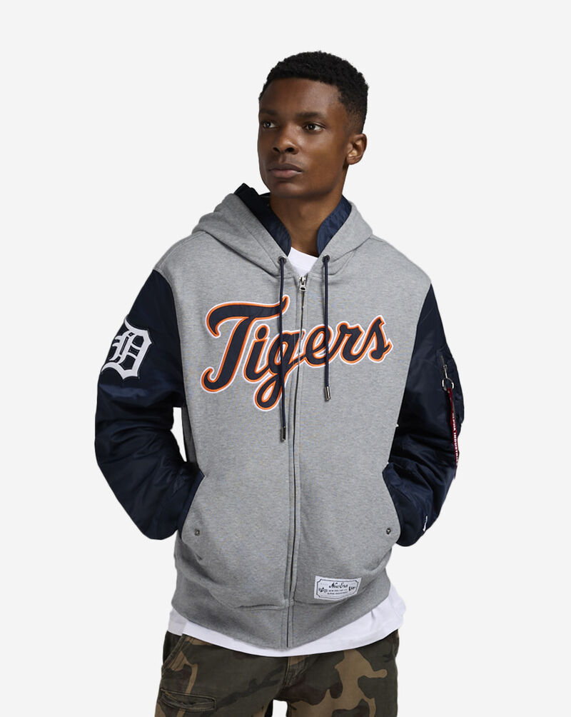 New Era Alpha Industries Detroit Tigers Bomber Jacket 60684029 Blue 1