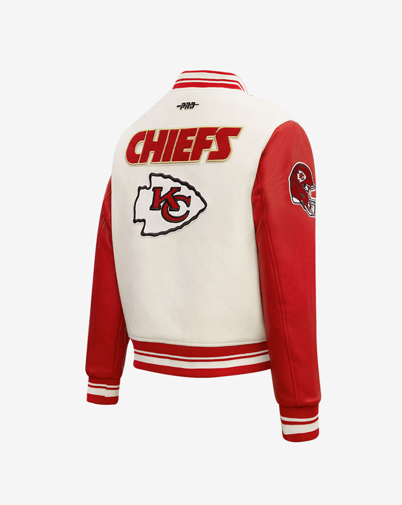 PRO STANDARD Kansas City Chiefs Retro Classic Rib Wool Varsity Jacket FKCH410243-ERD cream 4