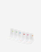 Nike Little Kids' Dri-FIT Performance Basics 6Pk Quarter Socks UN0018-F68 Multi 1