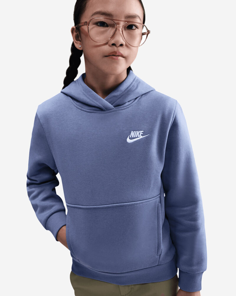 Nike Big Kids' NSW Club Fleece Hoodie FD3000-499 Blue 3