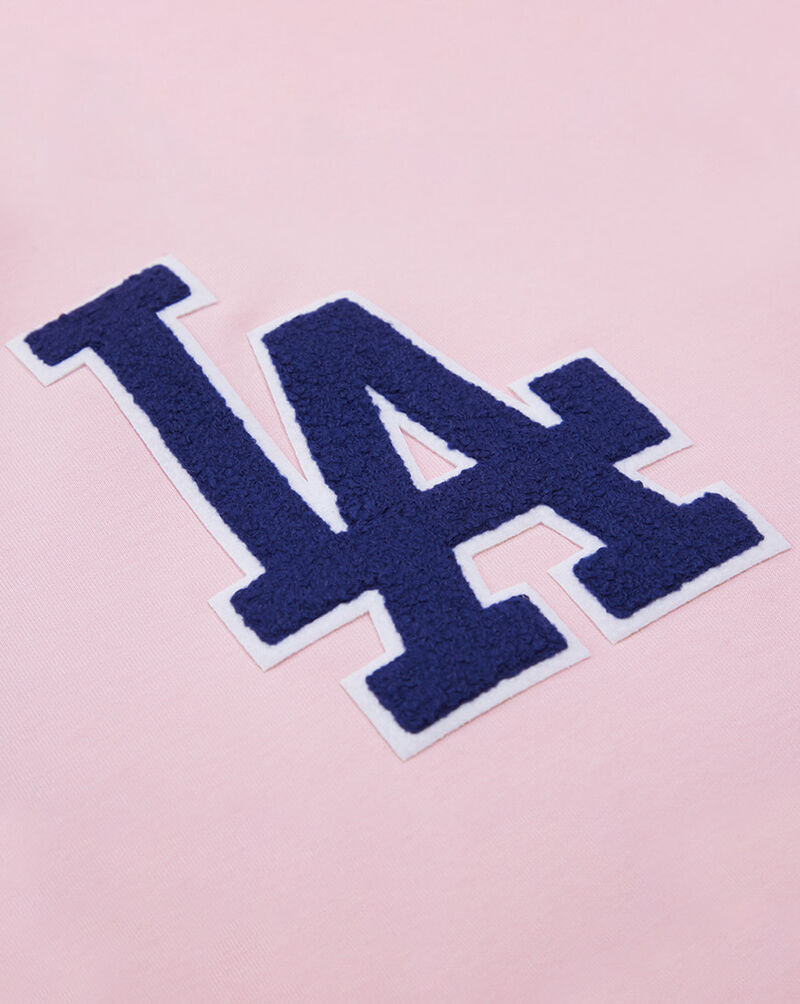 PRO STANDARD Los Angeles Dodgers Classic Chenille Double Knit Pull Over Hoodie LLD531601-PNK Pink 2