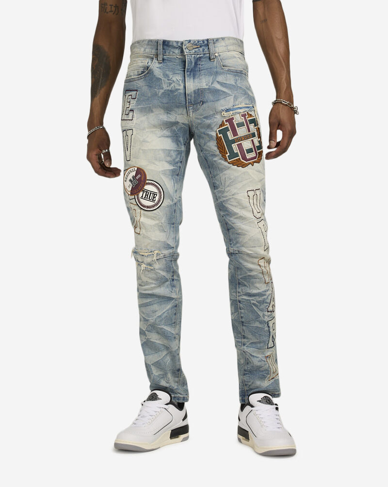 Smoke Rise Varsity Patch Jeans JP24545SNZ-BLU Blue 1