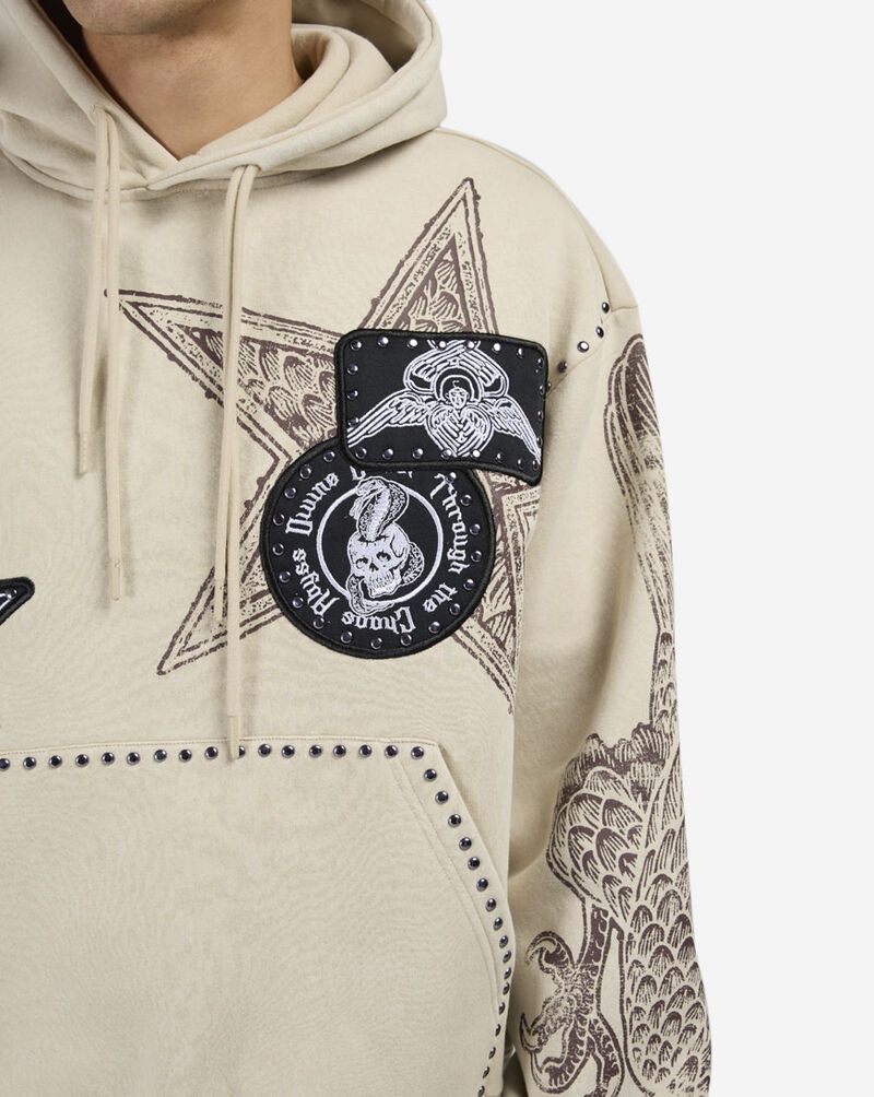 Smoke Rise Chaos Abyss Hoodie FO26S446SNZ-FEA Beige 3