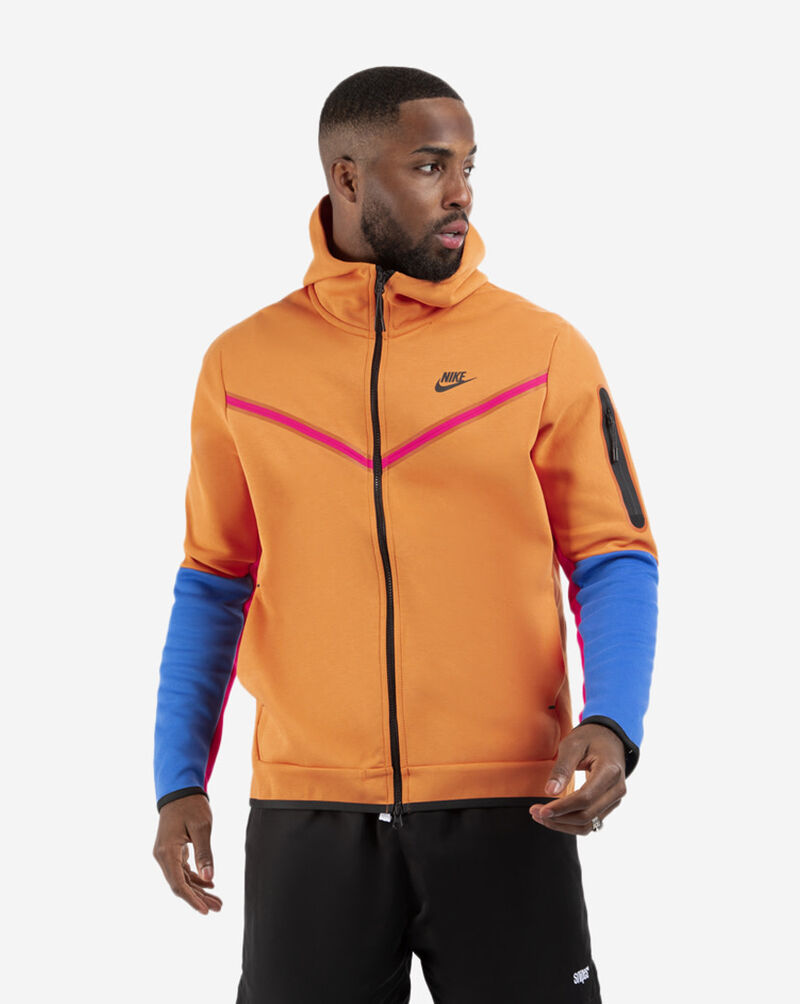 Orange nike tech fleece hoodie Clearance