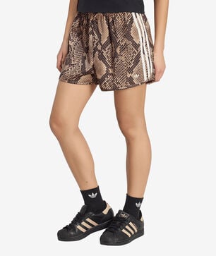 Snake Print Satin Shorts
