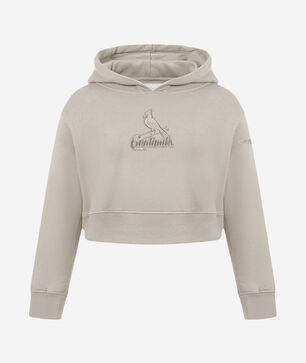 Big Girls' St. Louis Cardinals Neutral Fleece Pull Over Hoodie