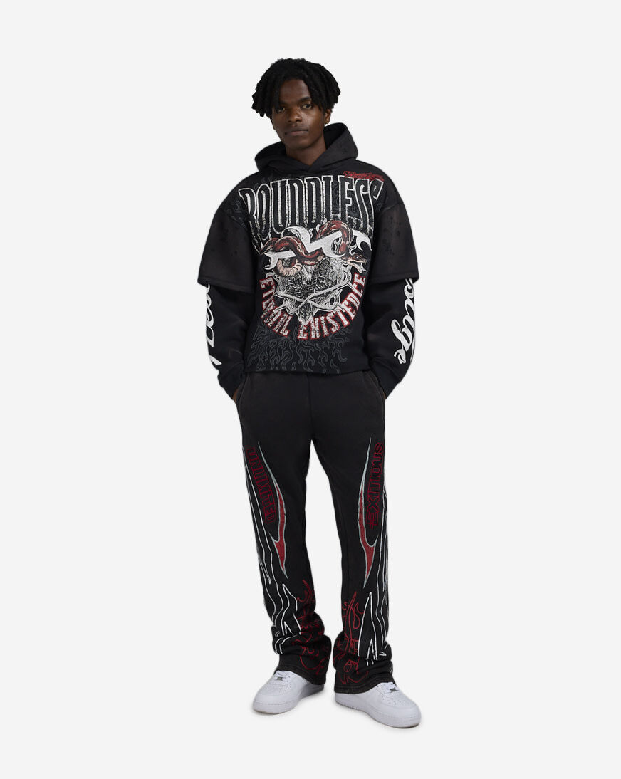 Shop Smoke Rise Boundless Fleece Hoodie FO25672SNZ-BLK black