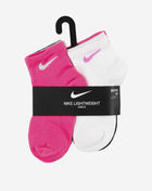 Girls' Metallic Swoosh Quarter 6PK Socks