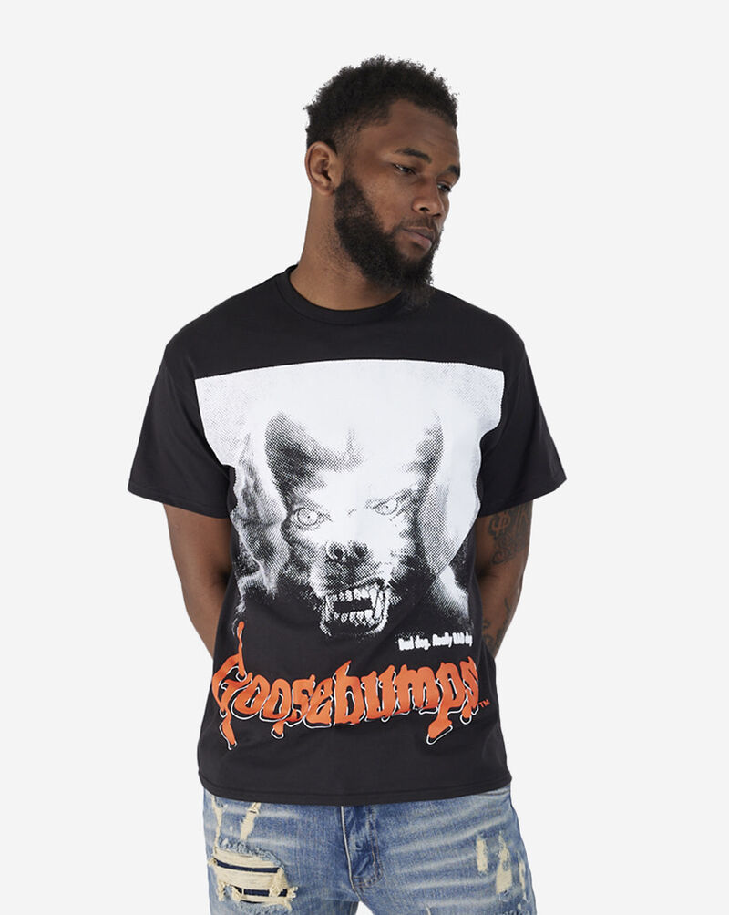 Graphic Tees Goosebumps Growl Wolf Tee GOB2280XX Black 1