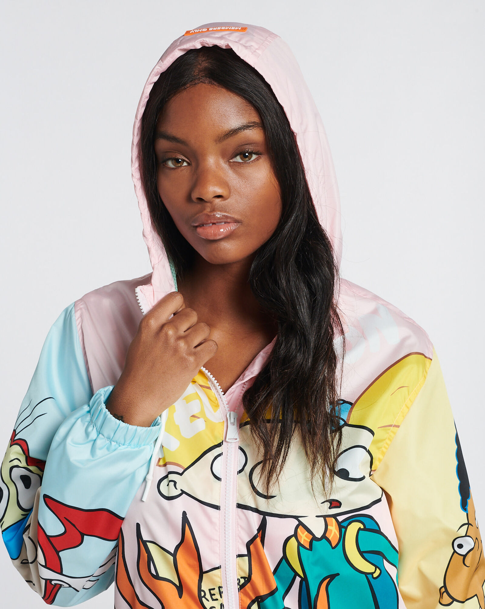 Shop MEMBERS ONLY Nickelodeon All Over Print Jacket MNL180119-MLT multi | SNIPES USA