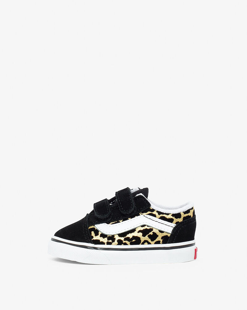 Vans Toddler Old Skool V Flocked Leopard VN000D3YABS Black 1