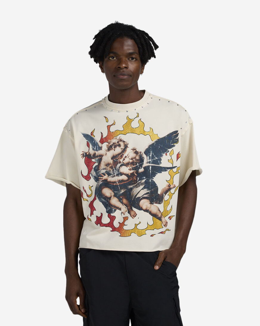 Shop First Row Eternal Cropped Tee FRT2226S-ECR cream | SNIPES USA