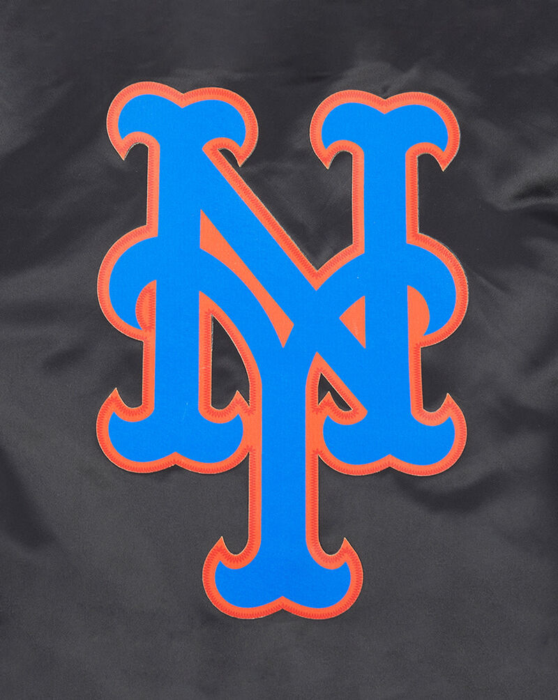 PRO STANDARD Big Boys' New York Mets Classic Satin Jacket  LNMB6315049-BLK Black 2