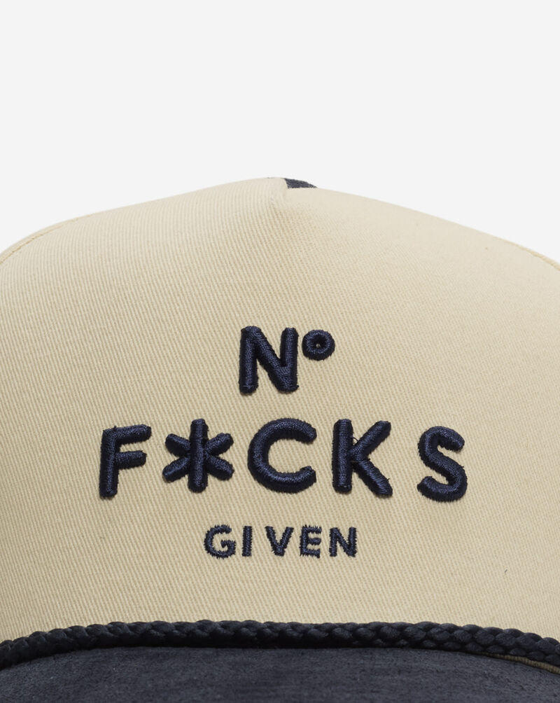 Field Grade No F*cks Given Twill Suede Trucker Hat 1004722 cream 2