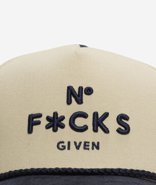 No F*cks Given Twill Suede Trucker Hat