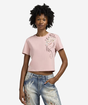 Boxy Cropped Tapestry Tee