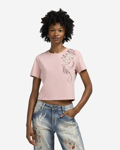 Boxy Cropped Tapestry Tee