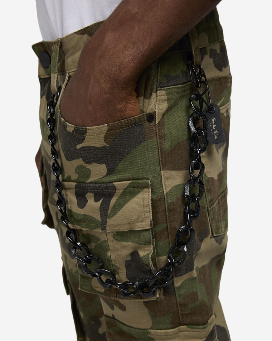 Shop Smoke Rise Stacked Flare Twill Pants JP25632SNZ-CAM