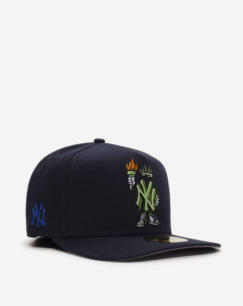 New Era 59Fifty New York Yankees Cartoon A-Frame Fitted Hat  60693565 Blue 1