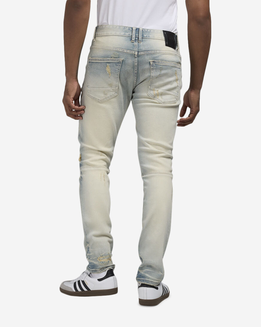 Shop Smoke Rise Slim Vintage Washed Jeans JP23733SN-BLU blue