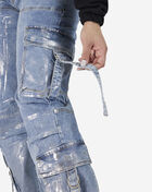Metallic Cargo Denim Jeans