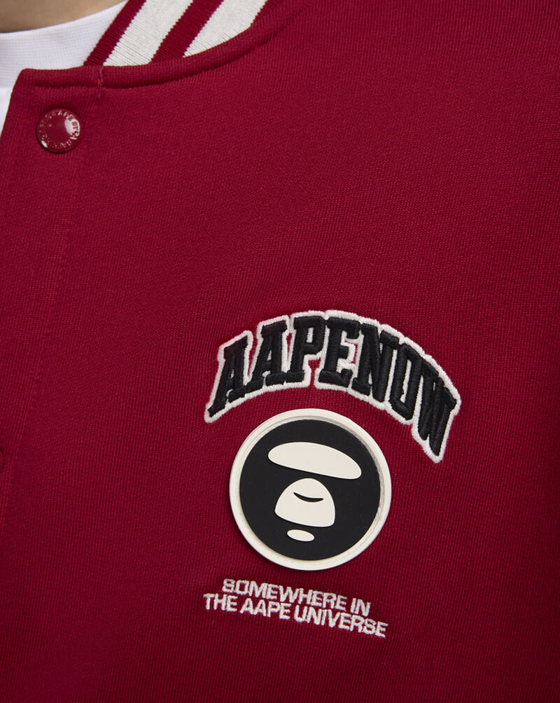 AAPE Baseball Fleece Varsity Jacket AAPSWMB328XXNBDX Red 3