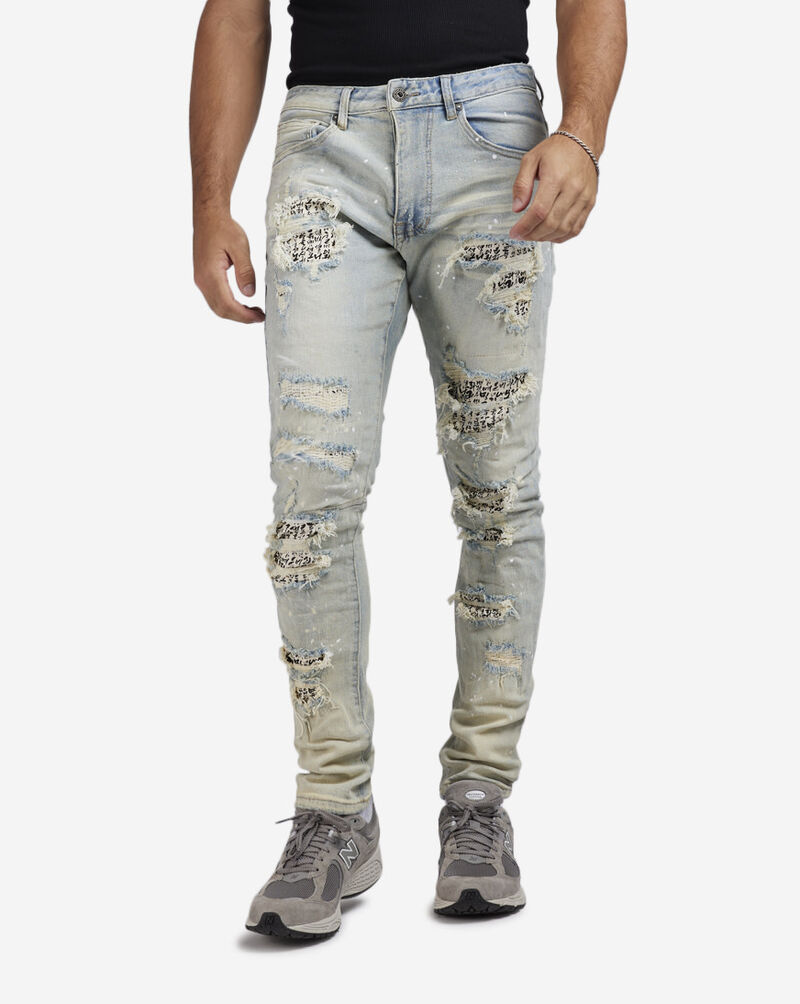 Smoke Rise Doodle Denim Jeans JP-22501-OBL Blue 1
