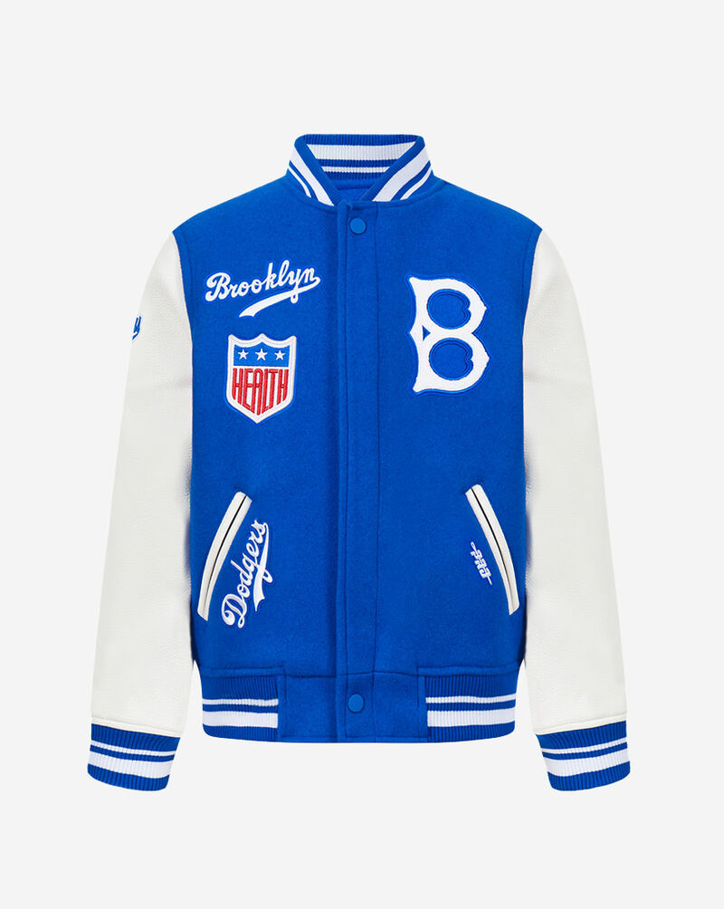 PRO STANDARD Big Boys' Brooklyn Dodgers Retro Classic Rib Wool Varsity Jacket LBDB7314488-RWH Blue 1
