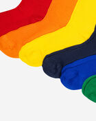 Colorful 6Pk Crew Socks (L)