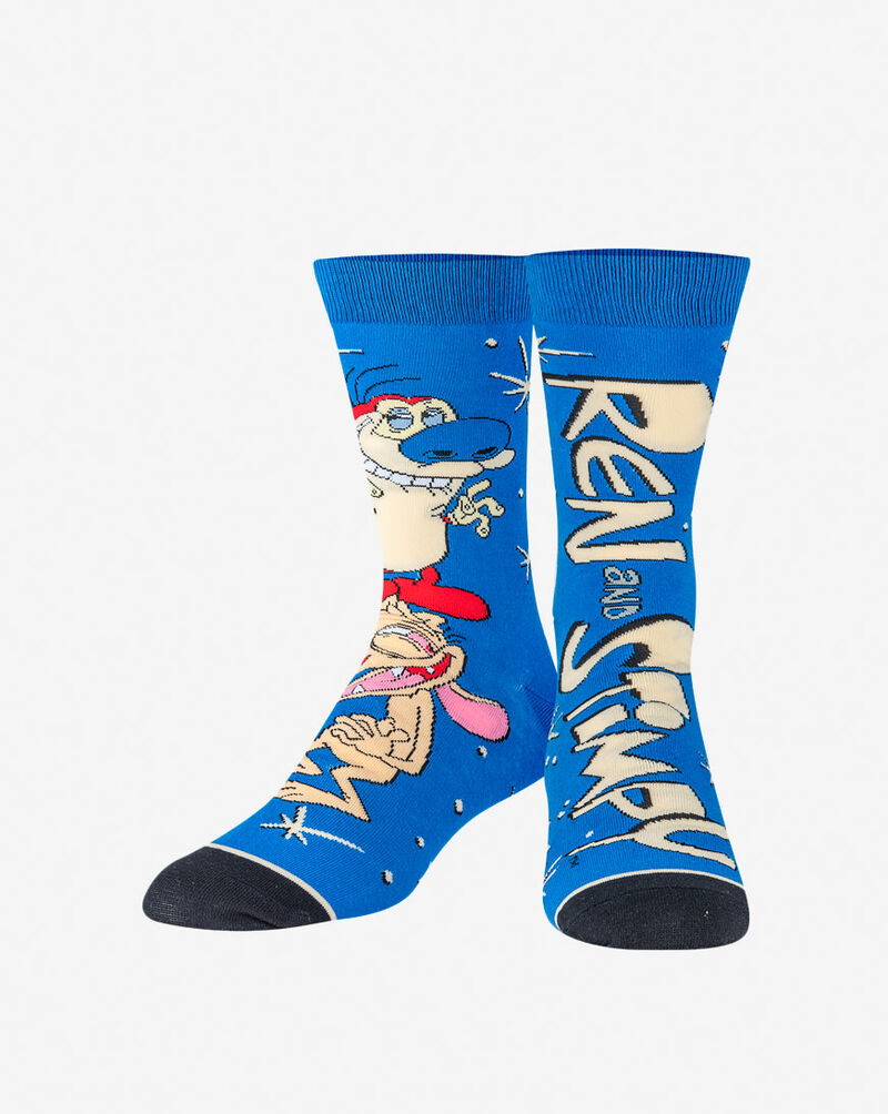 Odd Sox Ren and Stimpy Hilarious Knit Socks OSRNSLOGO Multi 2