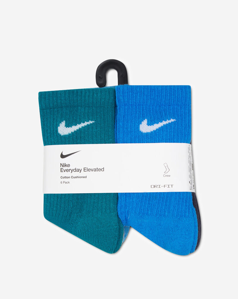 Nike Little Kids' Everyday Elevated 6Pk Crew Socks BN1369-B9I Multi 4