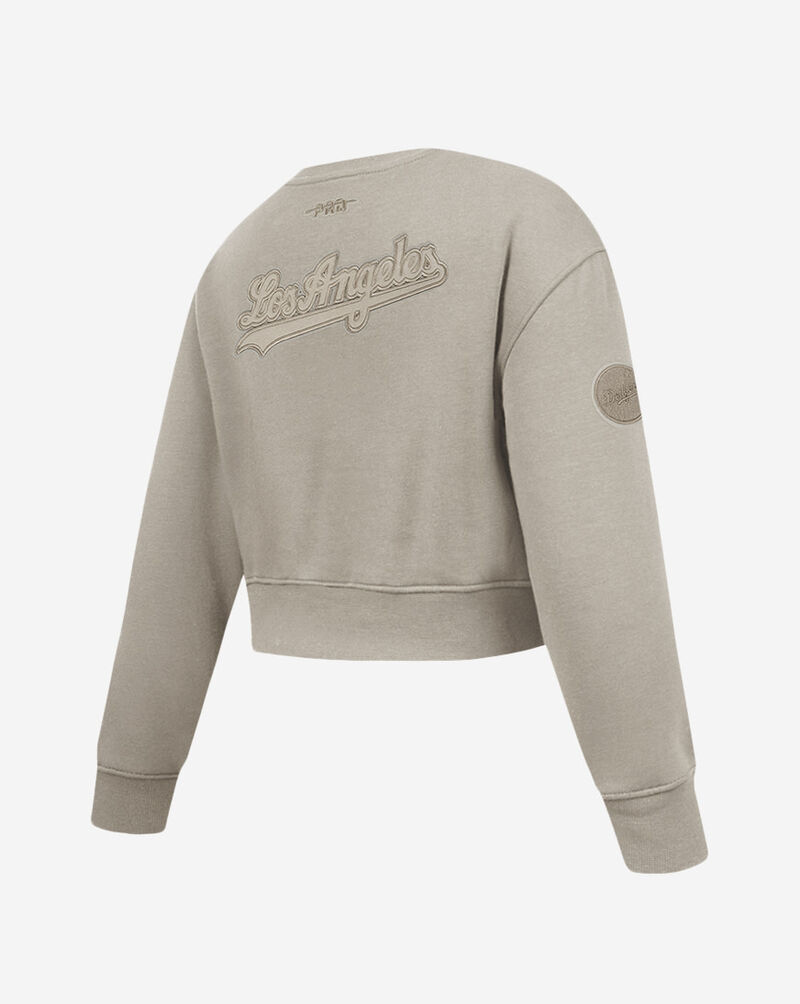 PRO STANDARD Little Girls' Los Angeles Dodgers Neutral Fleece Crewneck LLDBC315038-TAU Beige 2