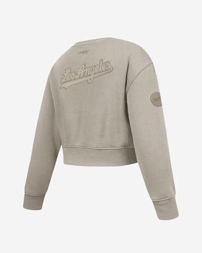 Little Girls' Los Angeles Dodgers Neutral Fleece Crewneck