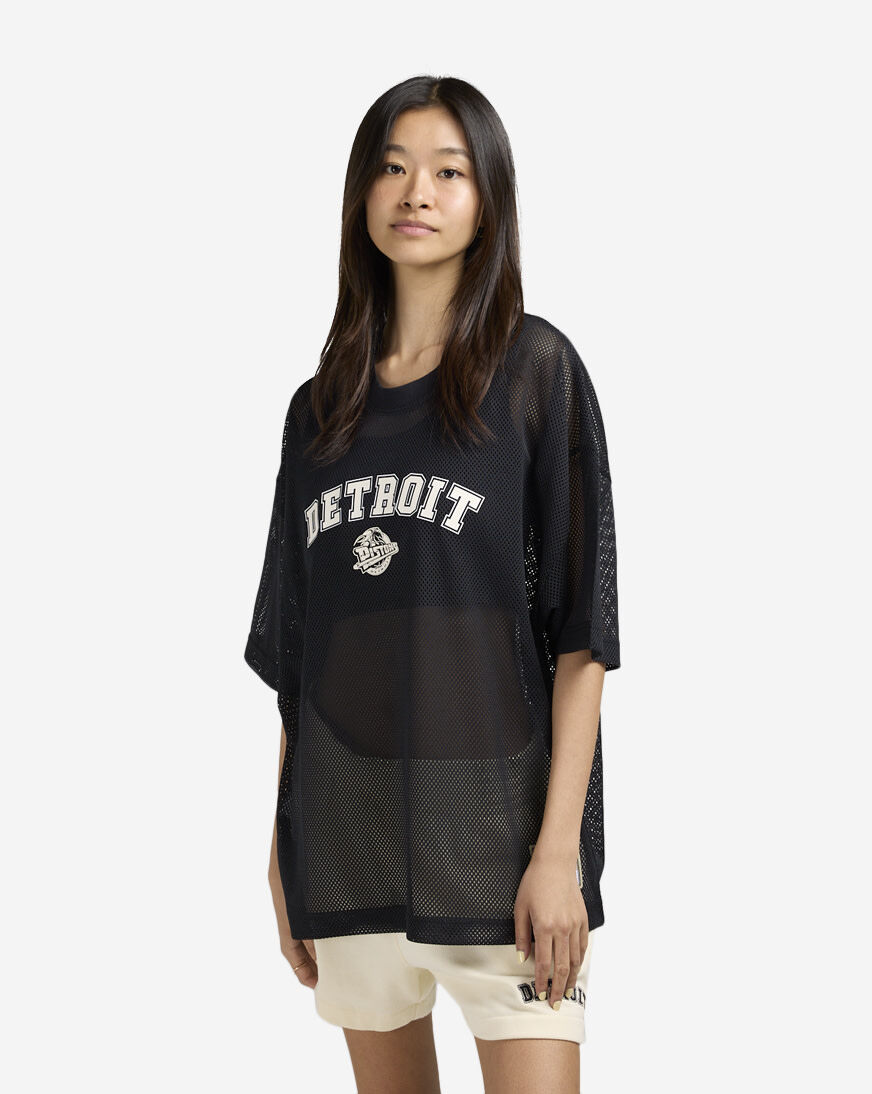 Shop Mitchell Ness Detroit Pistons Mesh Jersey TP8486-DPIBLCK