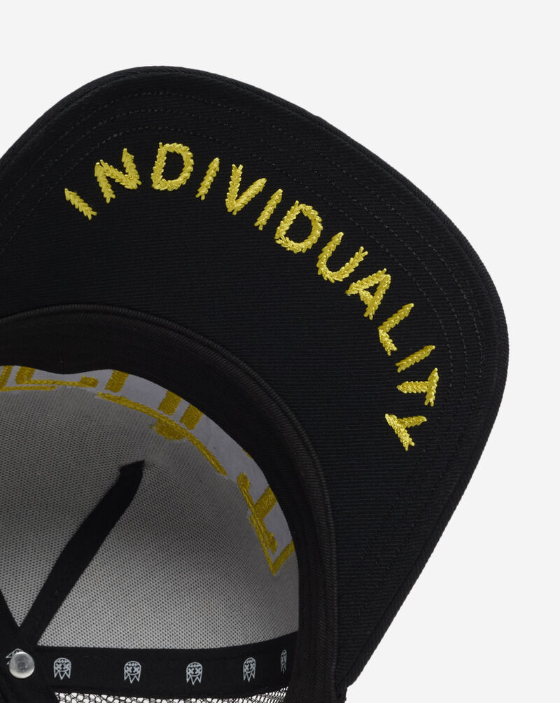 Cult of Individuality Rope Logo Mesh Back Trucker Hat 626BS-CH49B Black 4