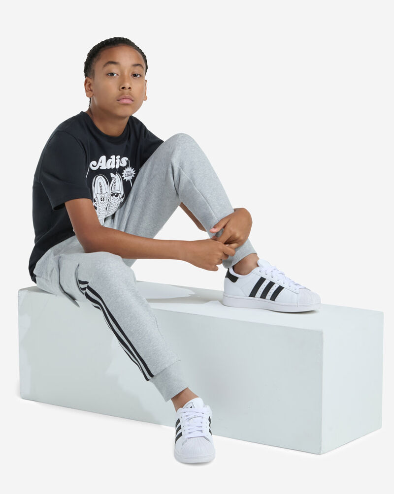 adidas Kids' 3-Stripes Cargo Fleece Joggers OK01210-MEDHTHRGRY Grey 5